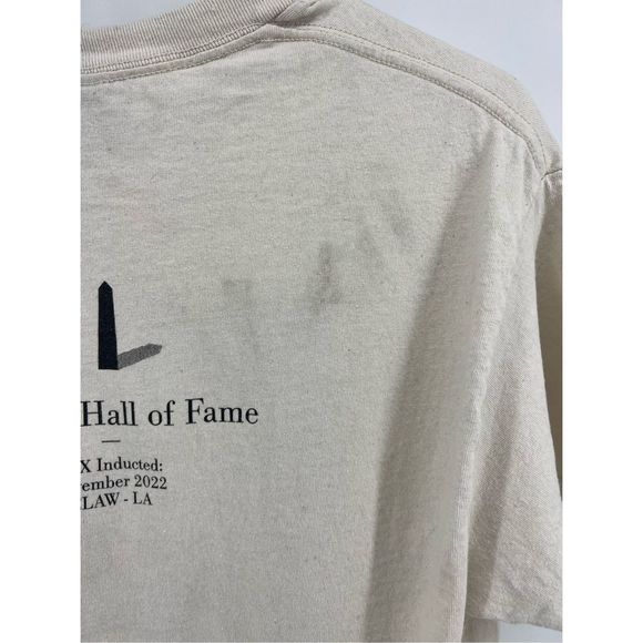 Club Claw LA Graphic Tee S Leather Hall of Fame Gildan Heavy Cotton Cream Black - Picture 4 of 5